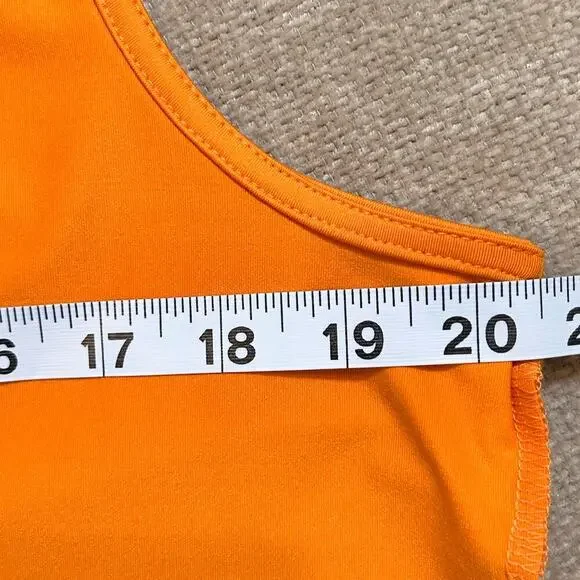 Tommy Bahama GOLF 1/4 Zip Orange Sleeveless Polo White Collar Large - Picture 7 of 8